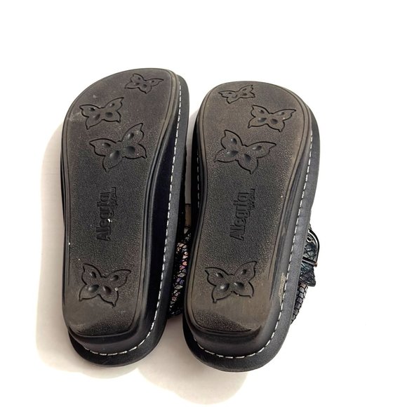 Alegria Classic Brilliant Snake Open Back Iridescent Slip-on Clogs Alg-715 Sz 40 - Picture 8 of 8